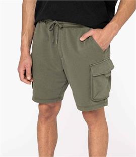 Native Spirit French Terry Washed Effect Cargo Shorts